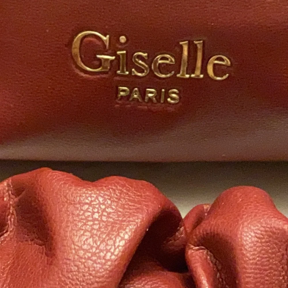 Giselle Paris Ella Satchel Raspberry Vegan Leather Handbag with Gold Accents NWT